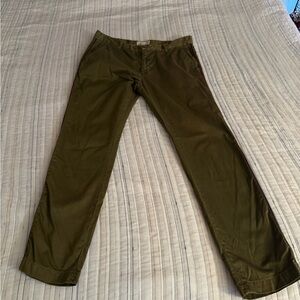 Current/Elliott washed army green with  Chinos